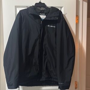 Men’s Columbia Black Ski Jacket Weather-Resistant Lightweight